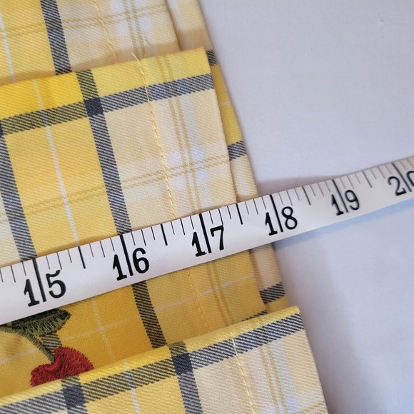 Forever 21 Women's Plaid Skirt Cherry Print Pleated Mini Yellow Plus Size 0X - Picture 4 of 12